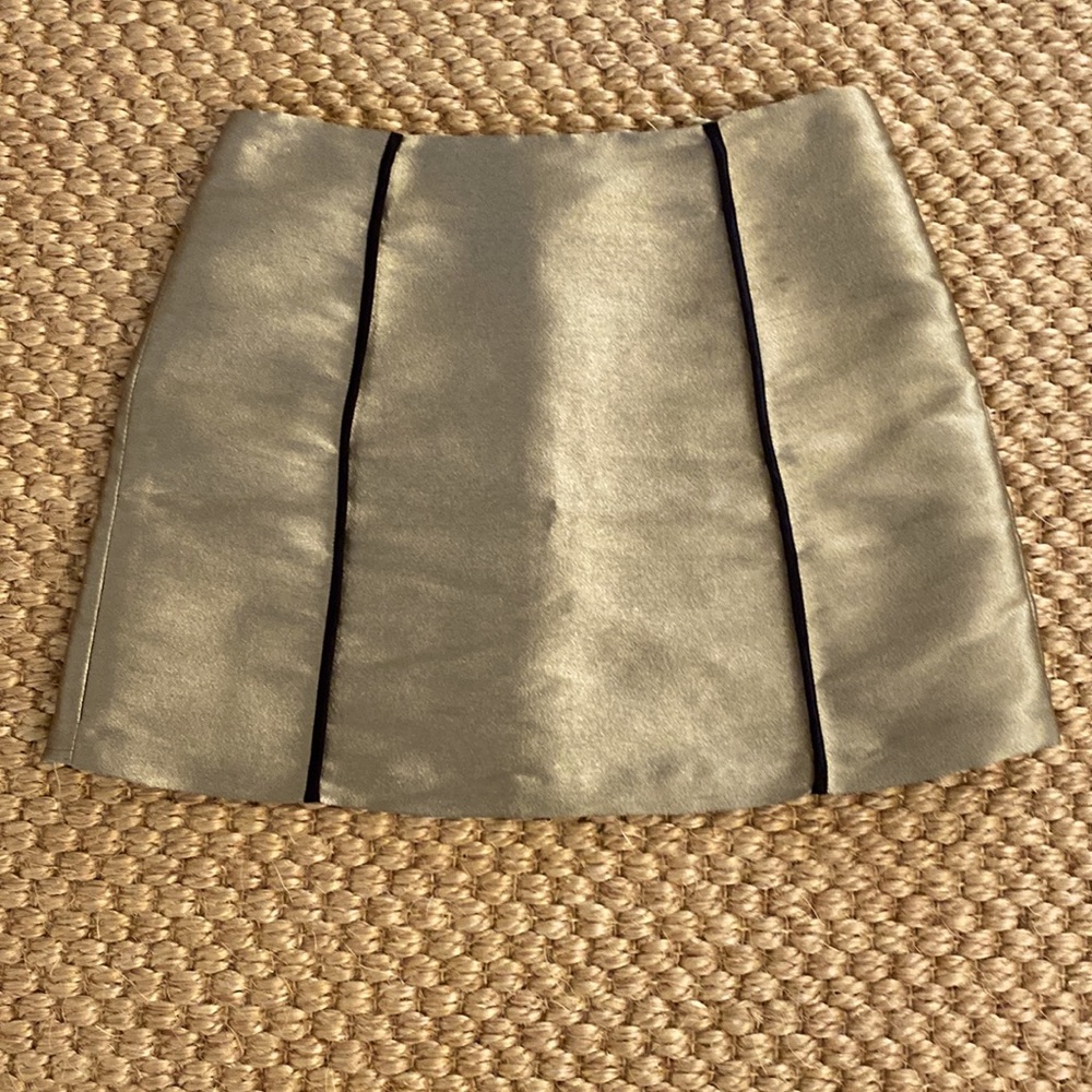 TOME Gold Lam’e Mini Skirt